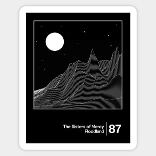 The Sisters Of Mercy - Floodland / Minimalist Style Graphic Artwork Design Sticker